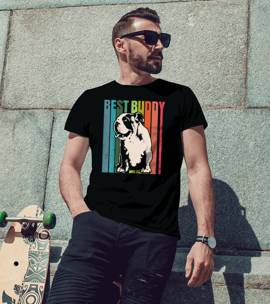 BEST BUDDY Vintage English Bulldog T-Shirt