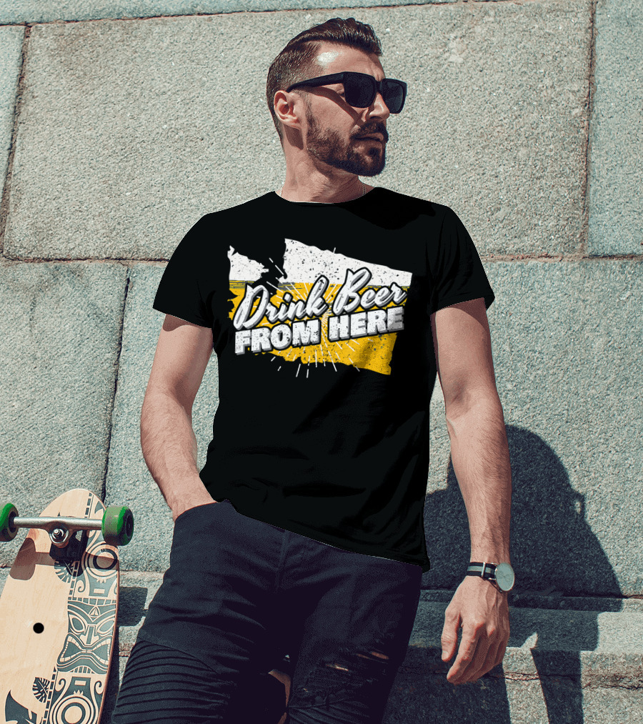 Washington State Drink Beer From Here Birthday T-Shirt