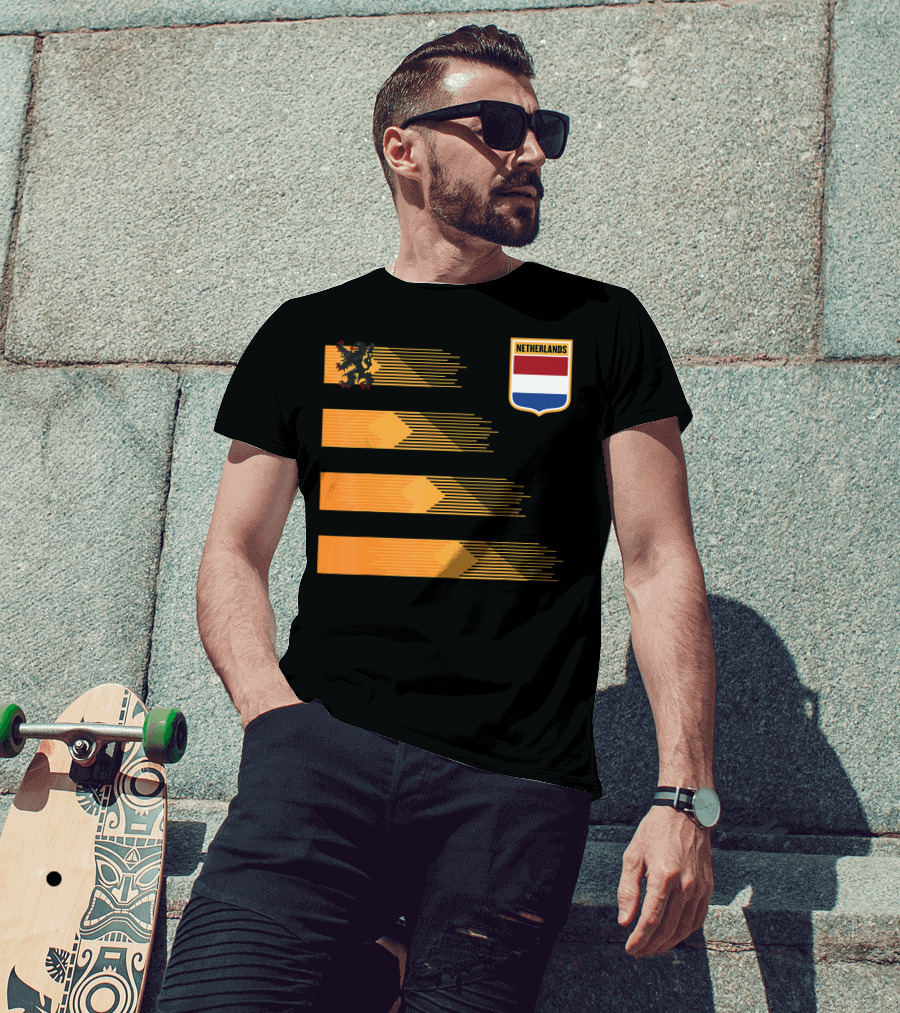 Women Men Netherlands Soccer Holla Lion Crest T-Shirt