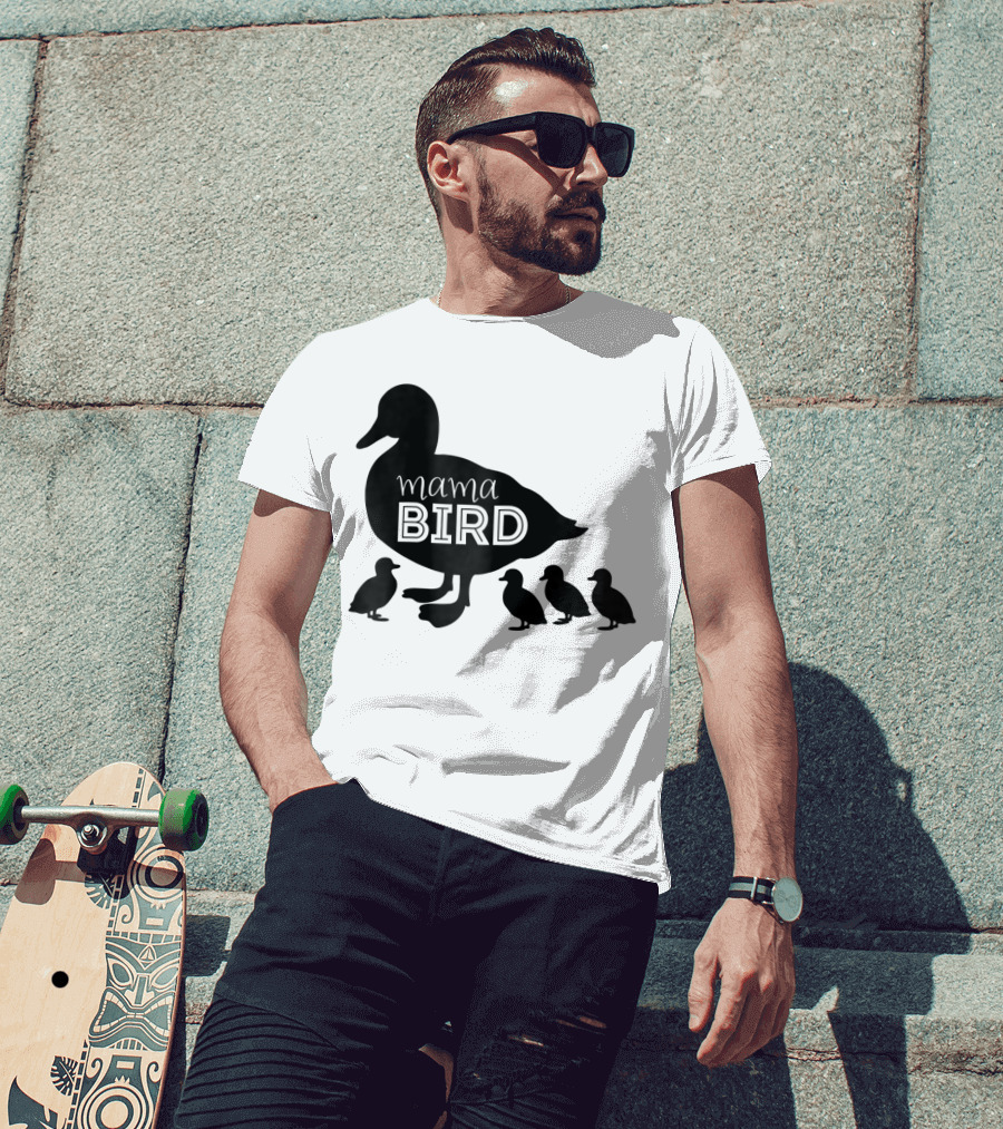 Mama Bird Family Cute Funny Duckling T-Shirt