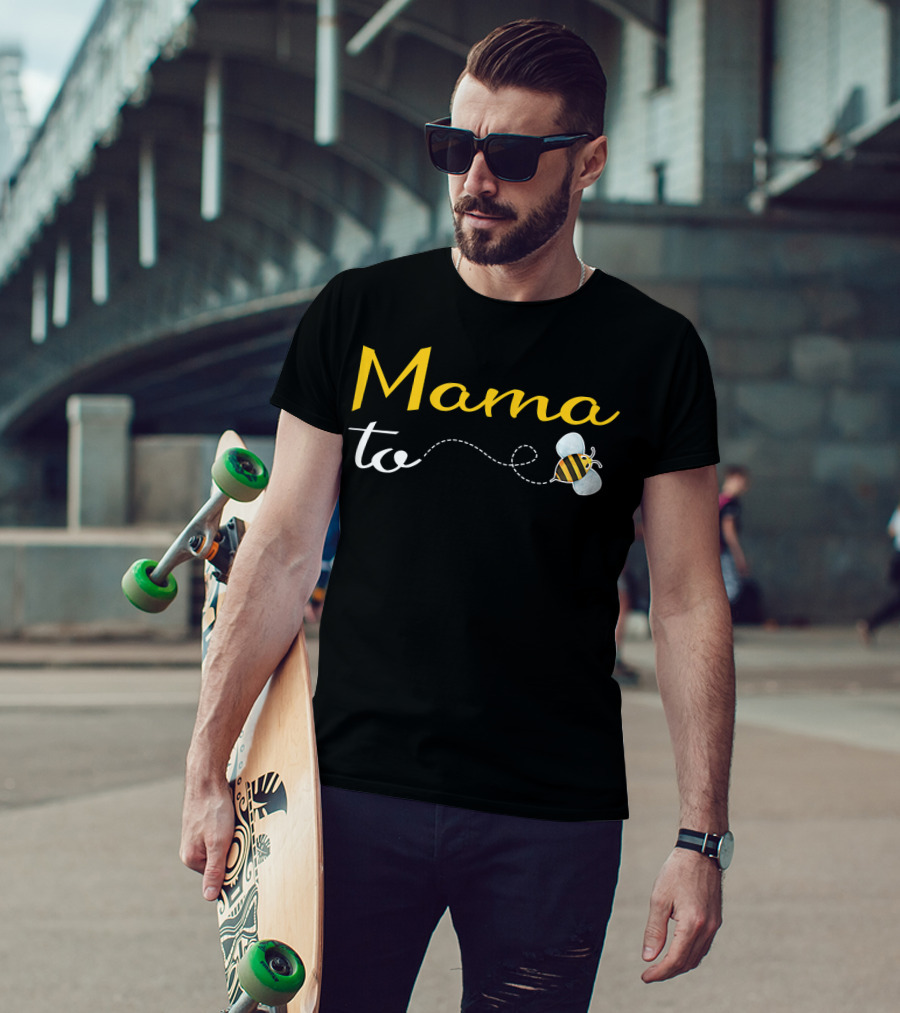 Mama To Bee Baby Shower Funny Mommy Bee-Themed T-Shirt
