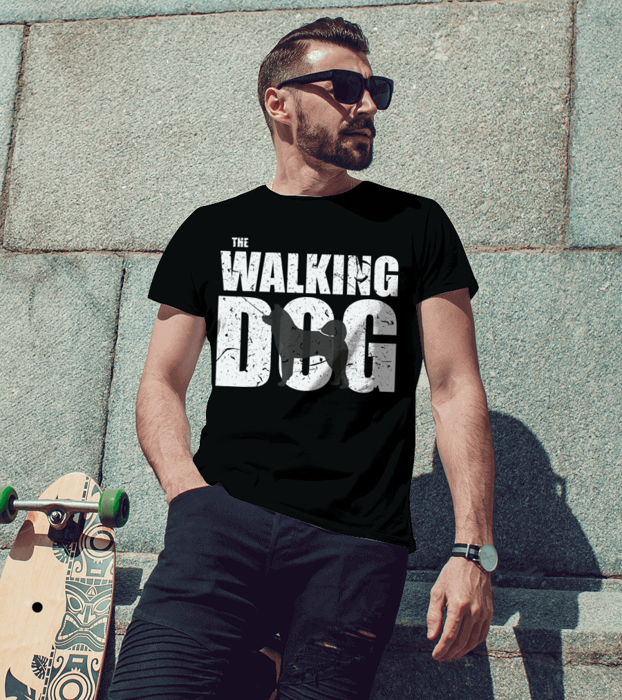 The Walking Dog Akita Dark Version Funny Cut T-Shirt