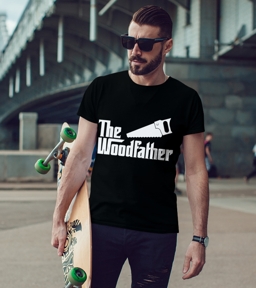 The Woodfather Saw Woodworking Carpentry T-Shirt