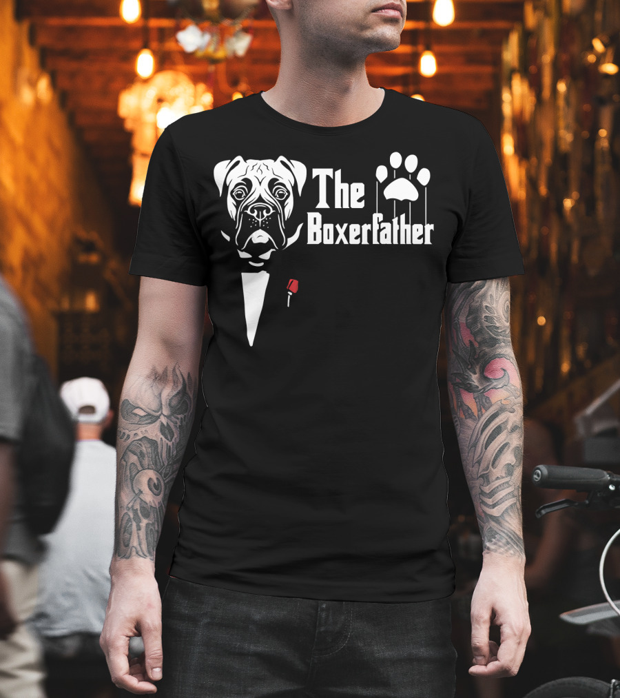 The Boxerfather Funny Boxer's Dog Paw Puppet T-Shirt
