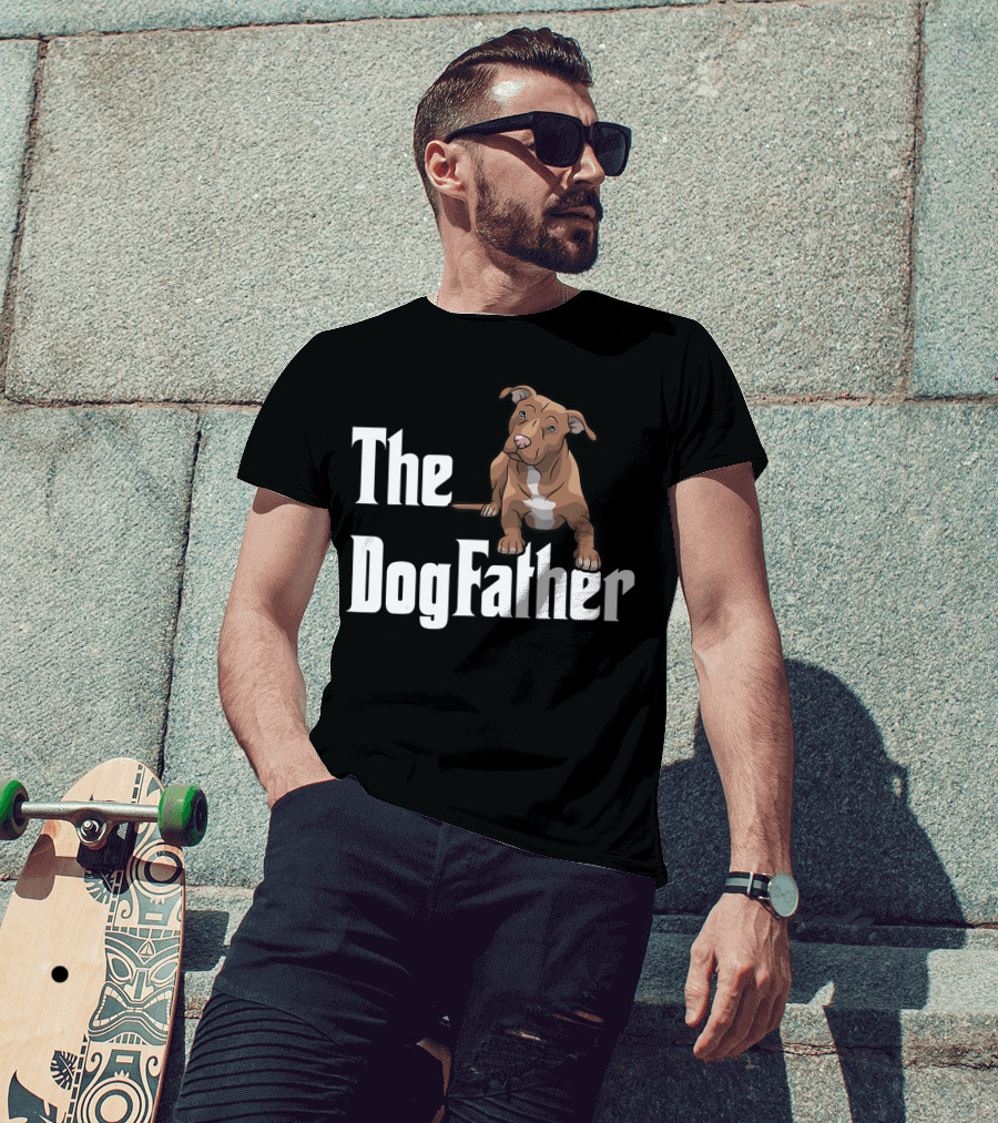 The Dogfather Pitbull Funny T-Shirt