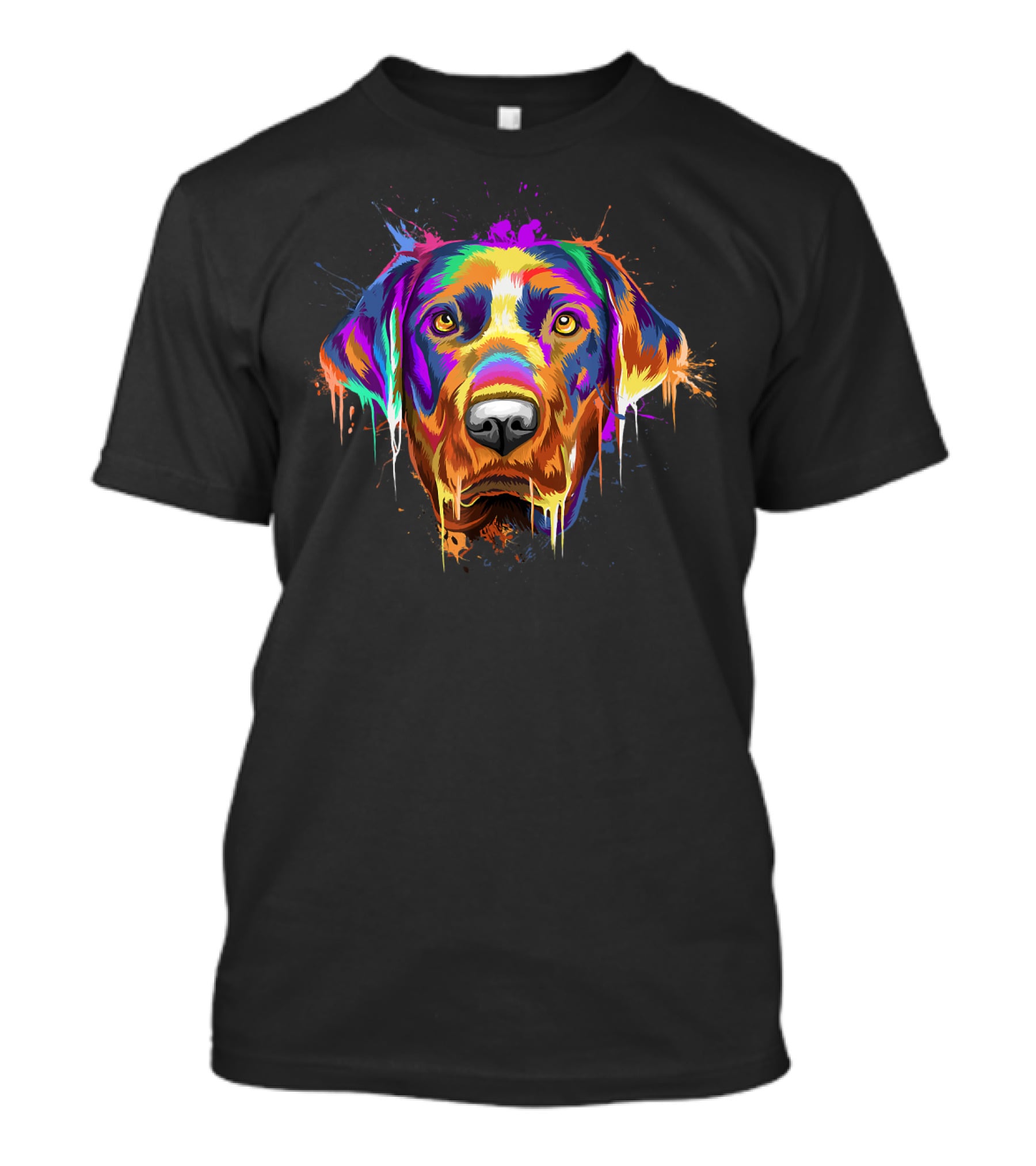 Splash Art Labrador Retriever Colorful Drips T-Shirt