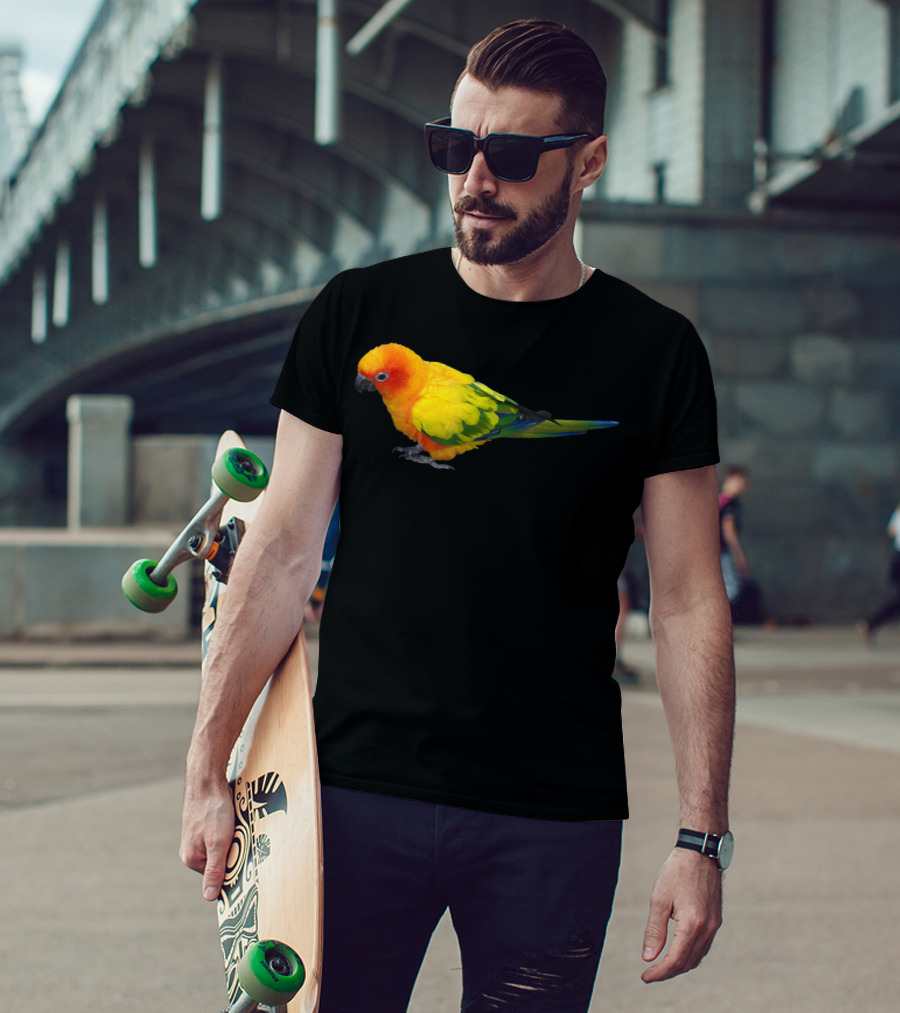 Sun Conure Colorful Parrot Bird Vibrant Tropical Plumage T-Shirt