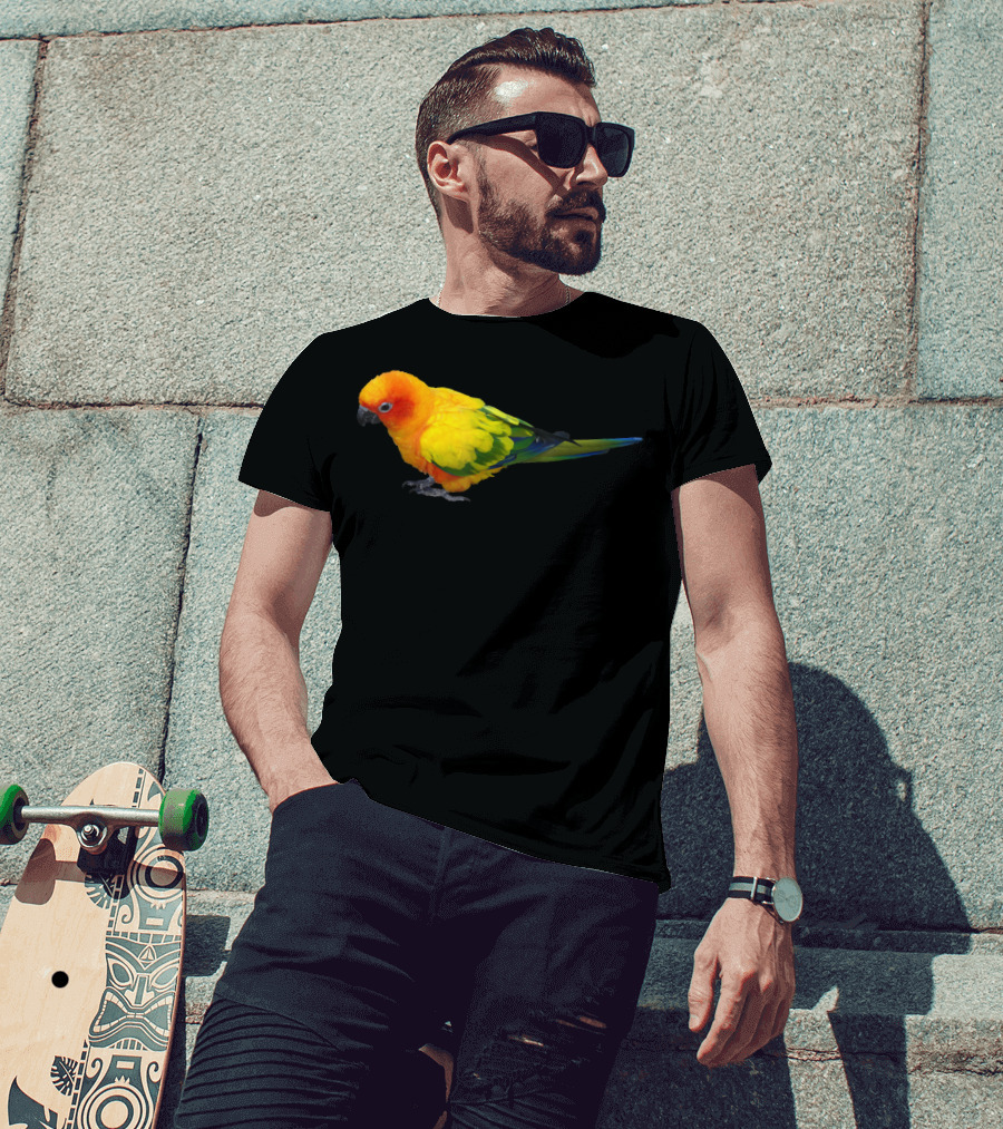 Sun Conure Colorful Parrot Bird Vibrant Tropical Plumage T-Shirt