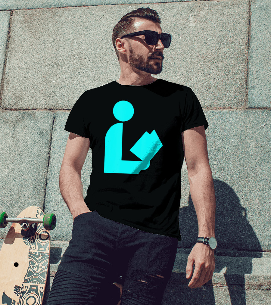 TealAqua Library Icon Road Sign Librarian Summer T-Shirt