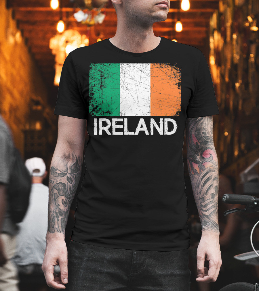 Ireland Irish Flag Vintage Made In Ireland T-Shirt