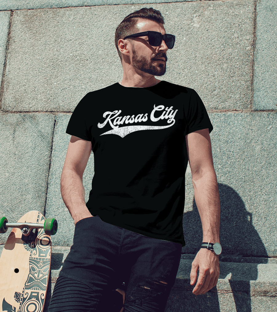 Kansas City Baseball KC Pride Retro Style Royal Blue T-Shirt