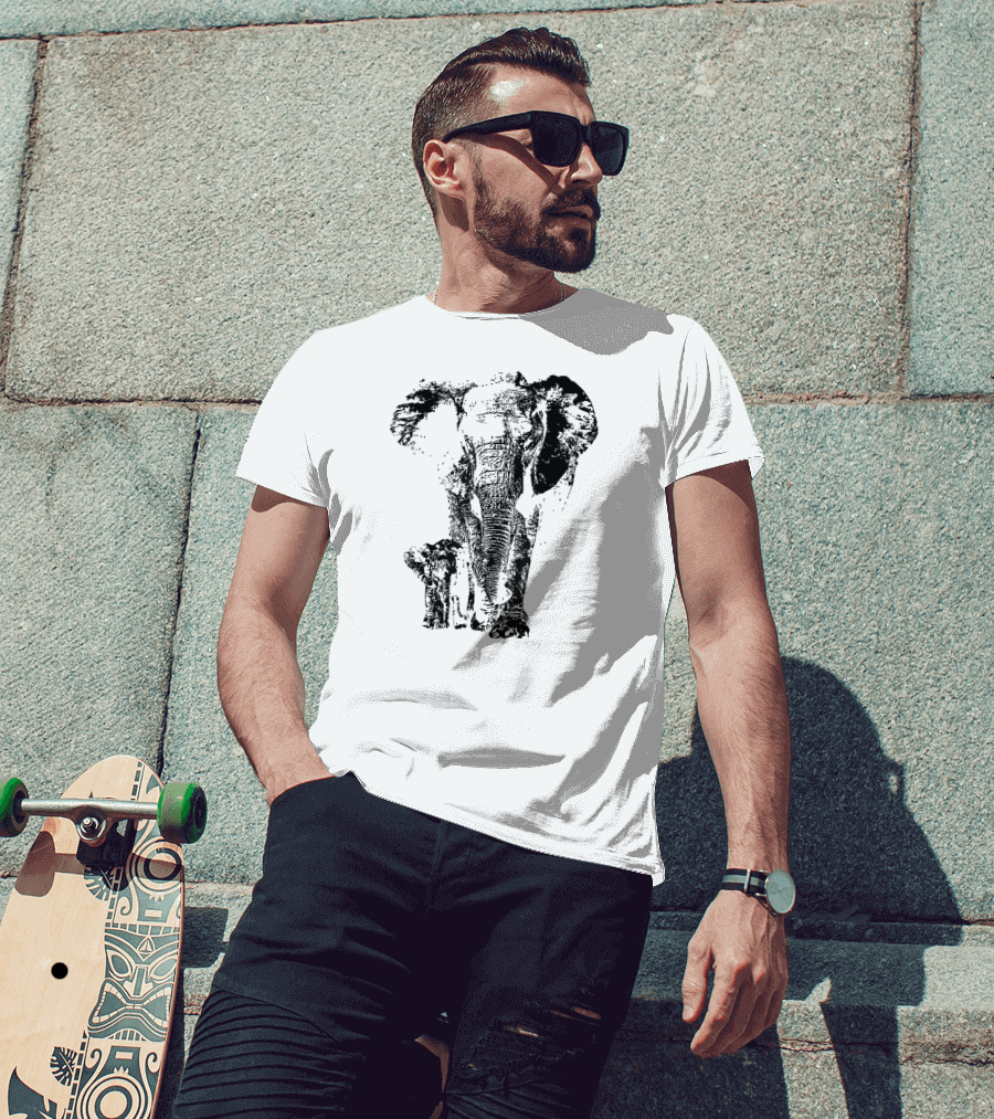 Elephant Animal Lover Save The Elephants Mother And Calf T-Shirt