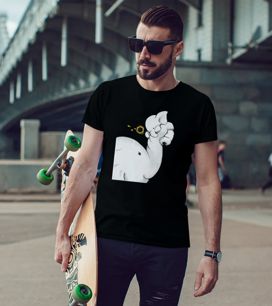 Elephant You Are My Sunshine With Flower And Baby Elephant Hugging T-Shirt