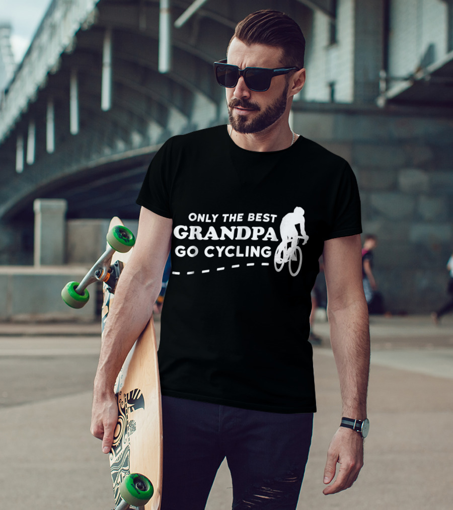 Only The Best Grandpa Go Cycling Biking Grandpa T-Shirt