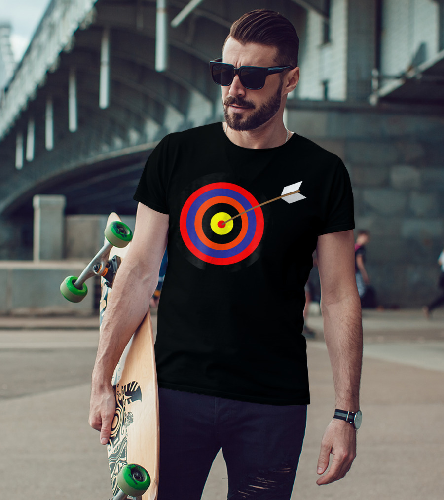 Archery Bullseye Hits The Spot Arrow Target T-Shirt