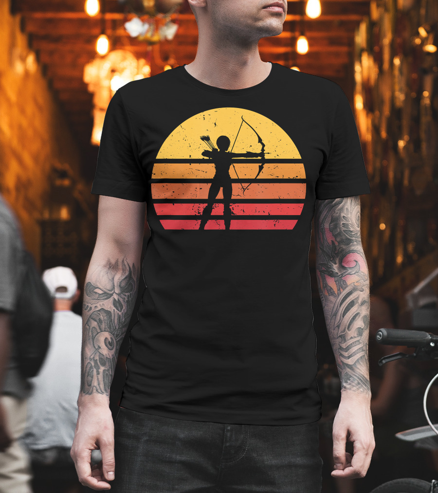 Archery Vintage Sunset Women Archer T-Shirt