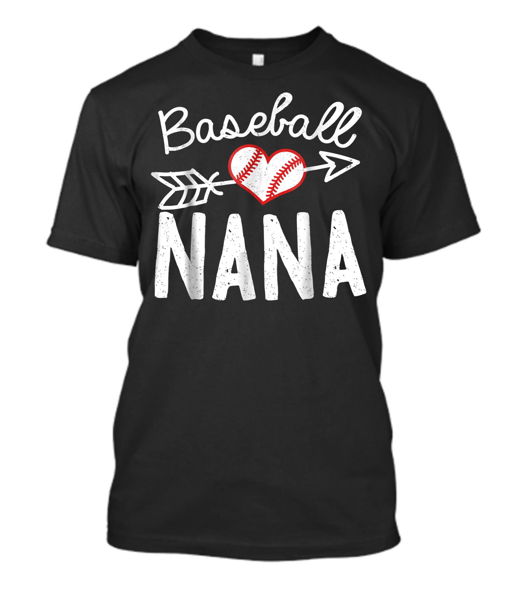 Baseball Nana Heart And Arrow Stitch T-Shirt
