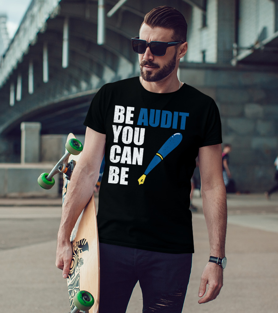 Be Audit You Can Be Funny Accountant Humor Baseball Bat T-Shirt