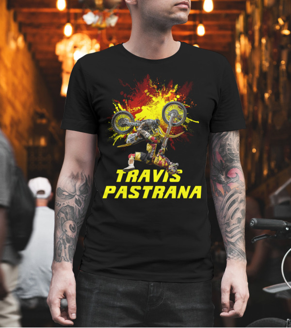 TRAVIS PASTRANA Freestyle Motocross Stunt Action T-Shirt TRAVIS PASTRANA Freestyle Motocross Stunt Action T-Shirt