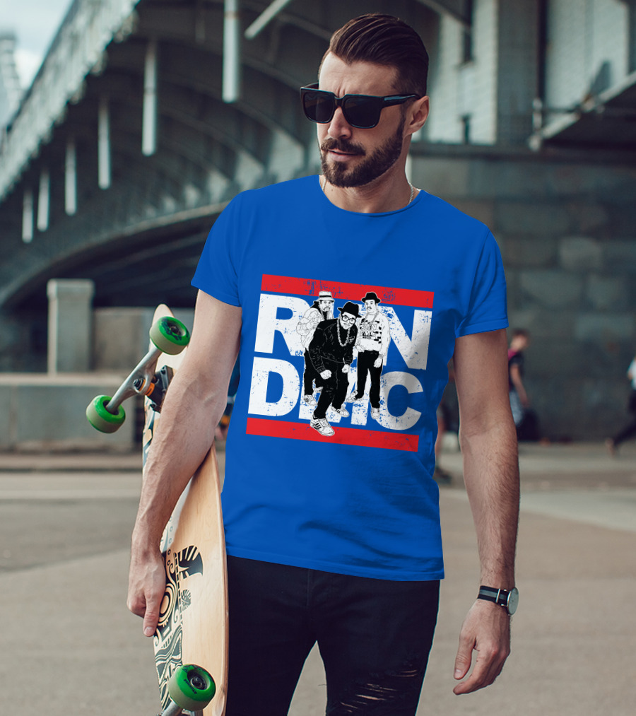 Run DMC 53 Hip Hop Legends Graphic Red Stripes T-Shirt