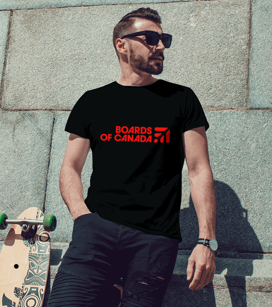 Boards Of Canada Red Logo With Graphic Element T-Shirt