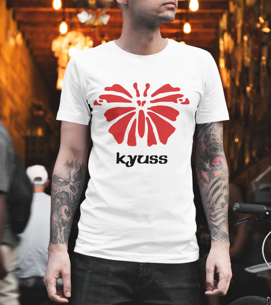 Kyuss Vintage Logo Red Flower T-Shirt