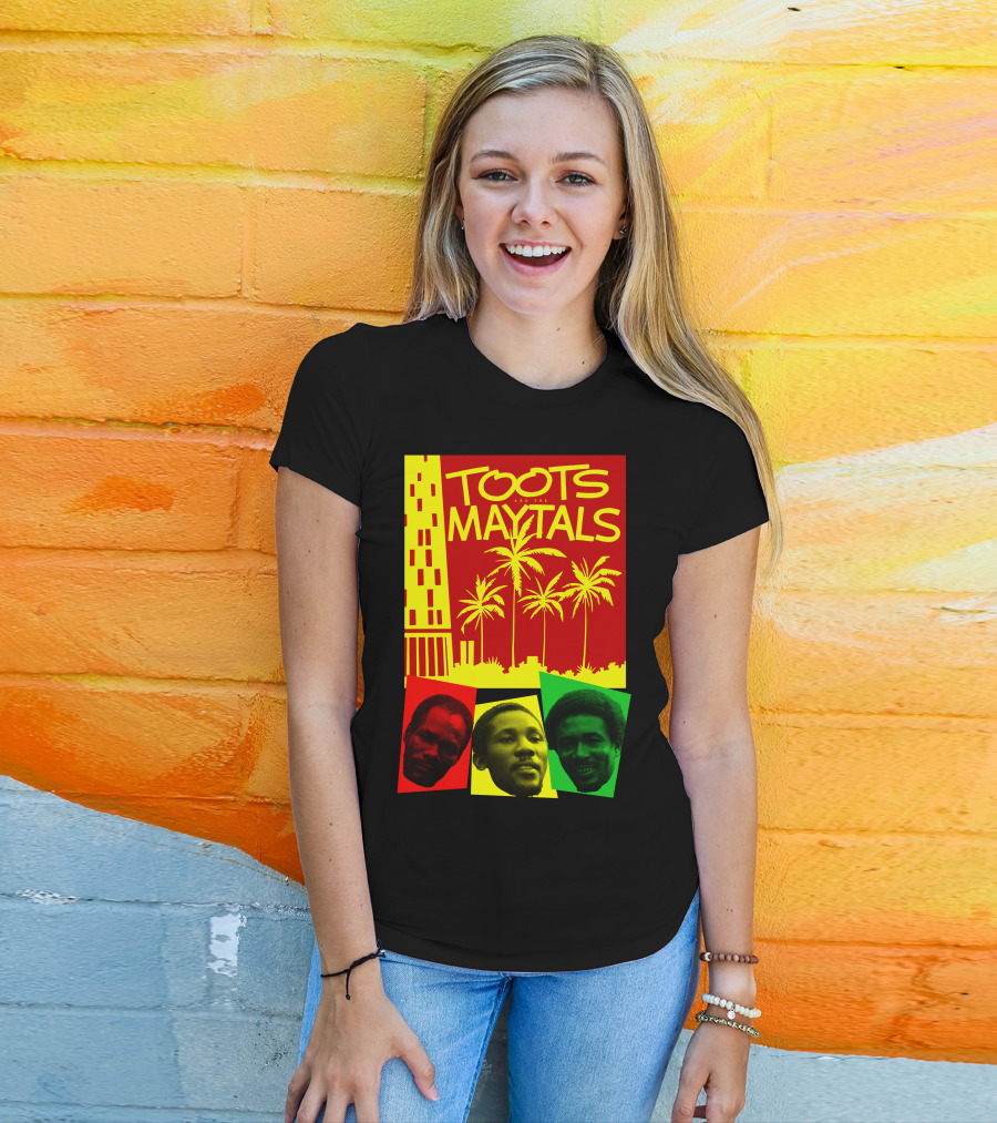 Toots And The Maytals Palm Trees And Faces In Red Yellow Green T-Shirt