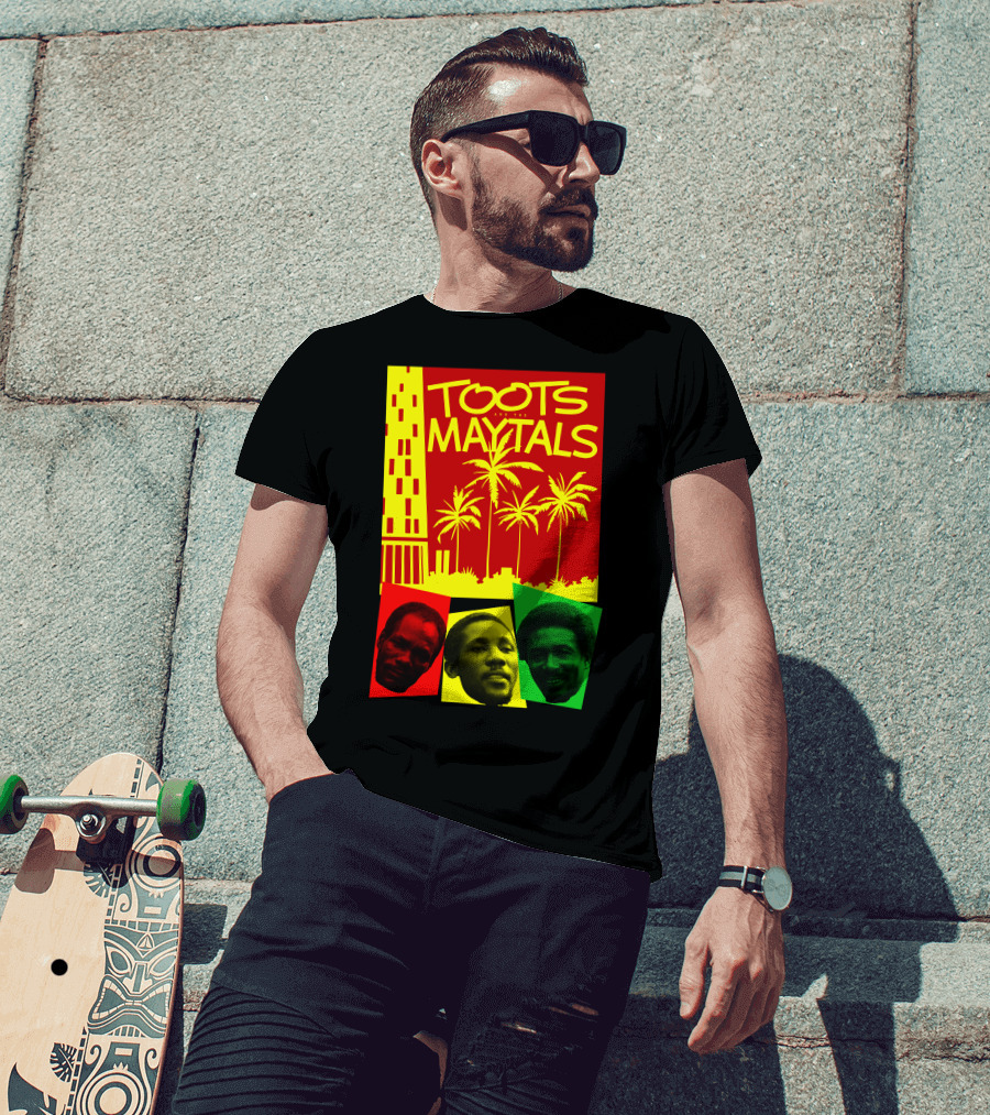 Toots And The Maytals Palm Trees And Faces In Red Yellow Green T-Shirt