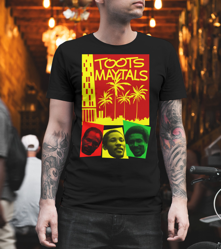 Toots And The Maytals Palm Trees And Faces In Red Yellow Green T-Shirt