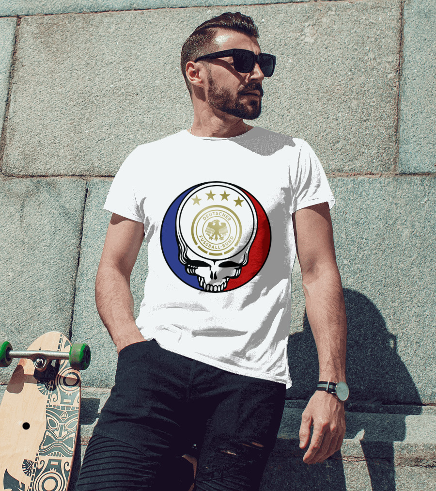 Germany Football Team Deutscher Fussball-Bund Grateful Dead Skull T-Shirt
