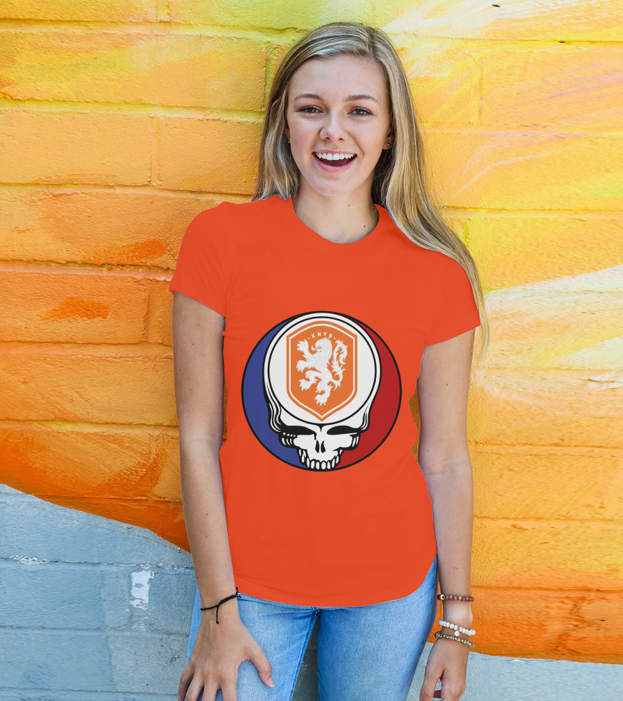 Netherland National Football Team KNVB Grateful Dead Skull T-Shirt