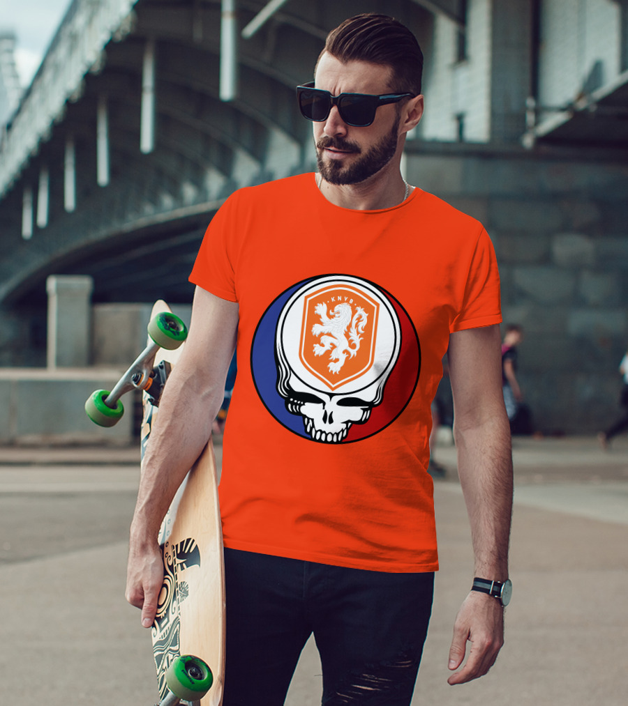 Netherland National Football Team KNVB Grateful Dead Skull T-Shirt