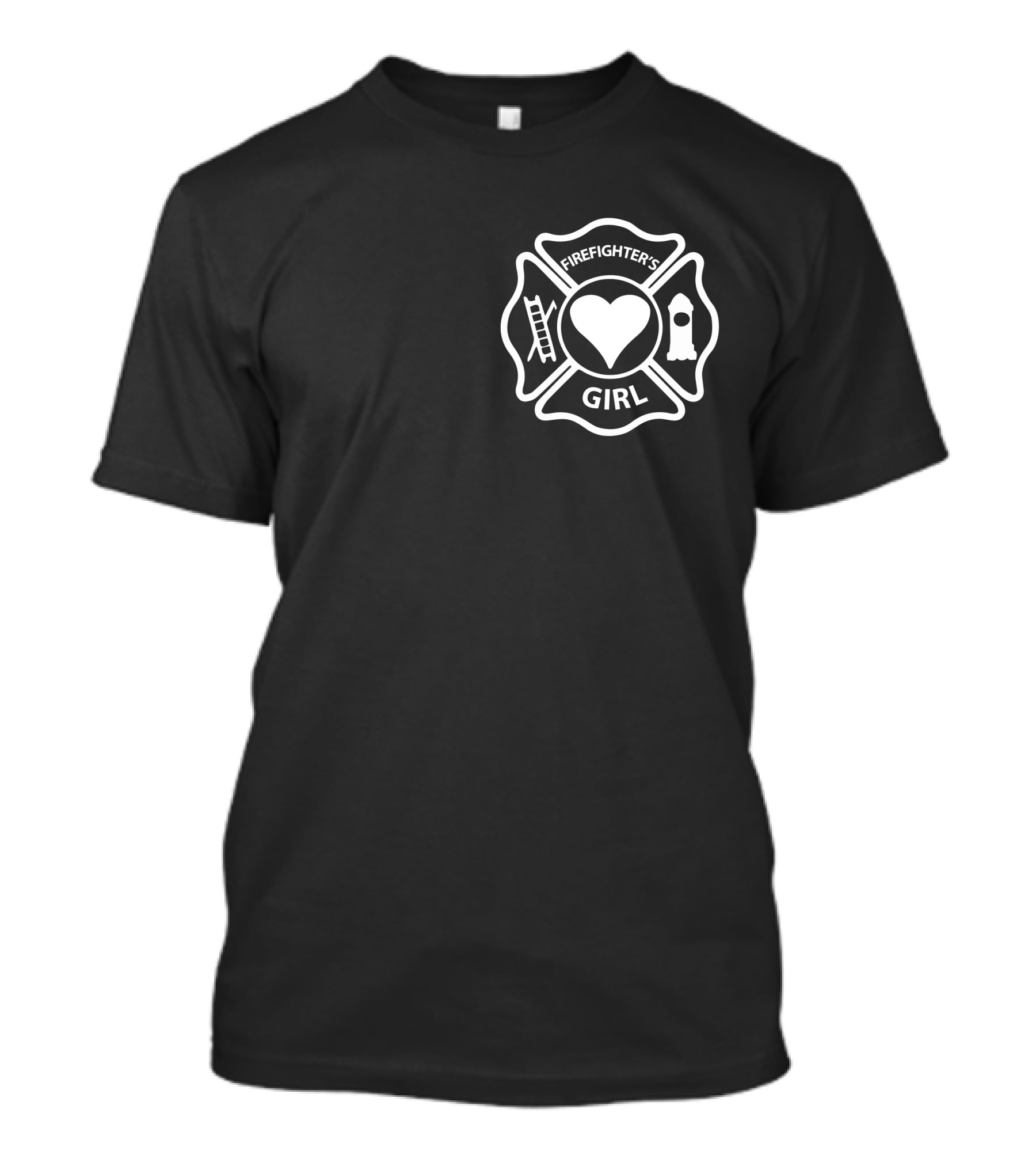 FIREFIGHTER'S GIRL TEXT WITH FIREFIGHTER T-Shirt