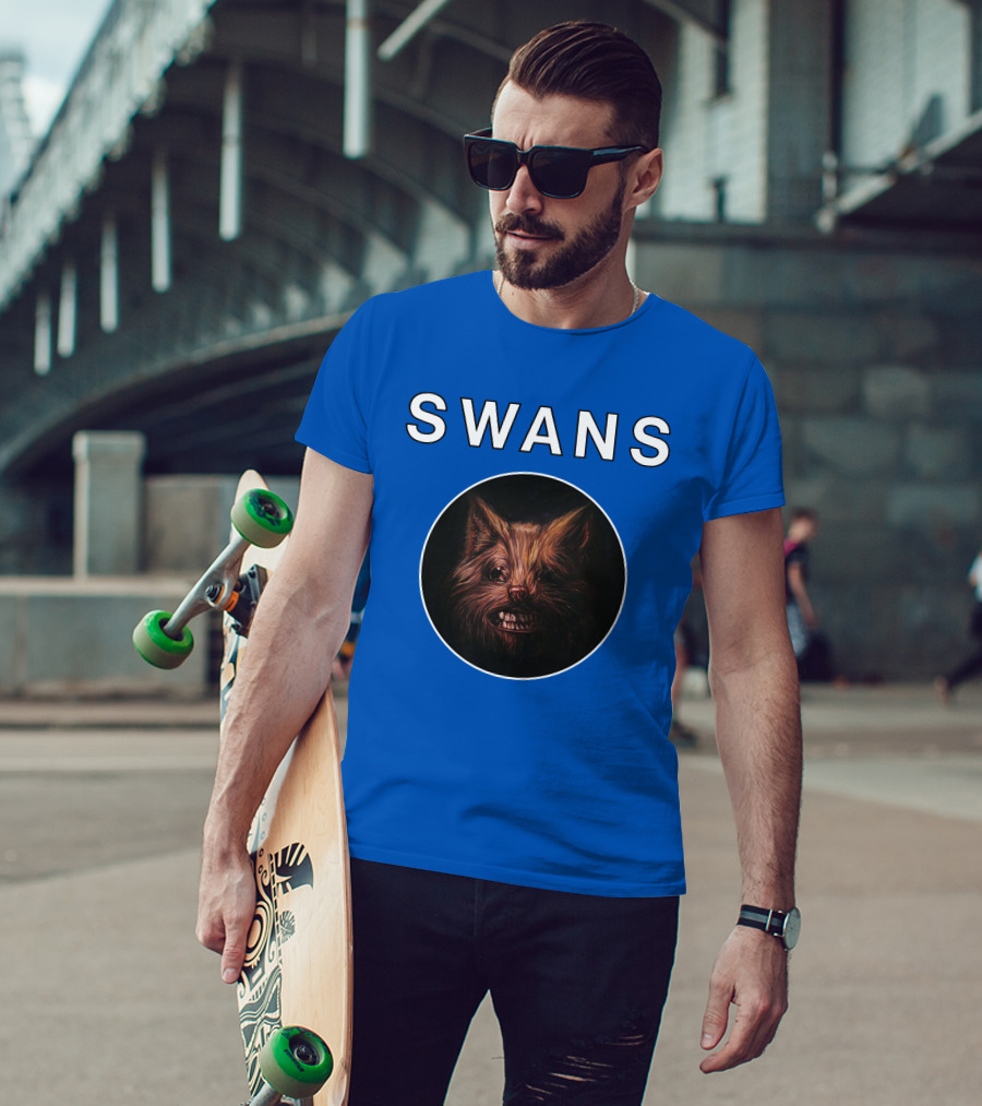 SWANS Ferocious Feline Face T-Shirt