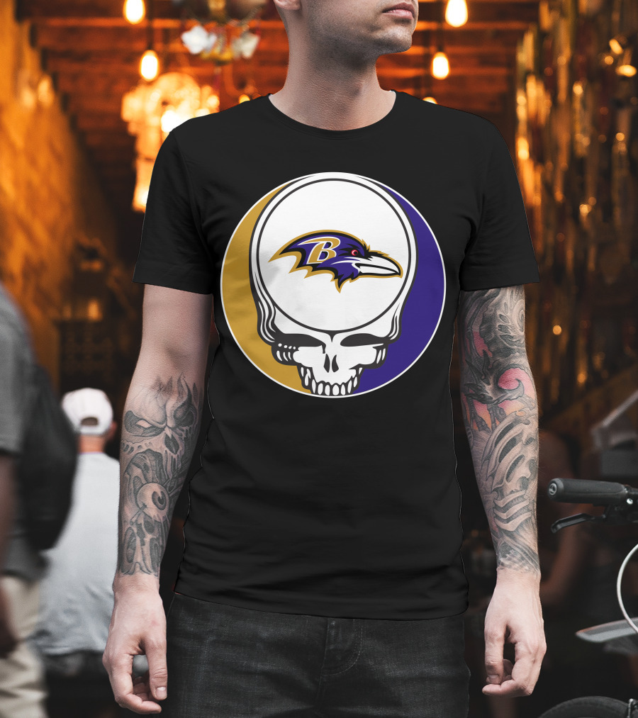 Baltimore Ravens Skull T-Shirt