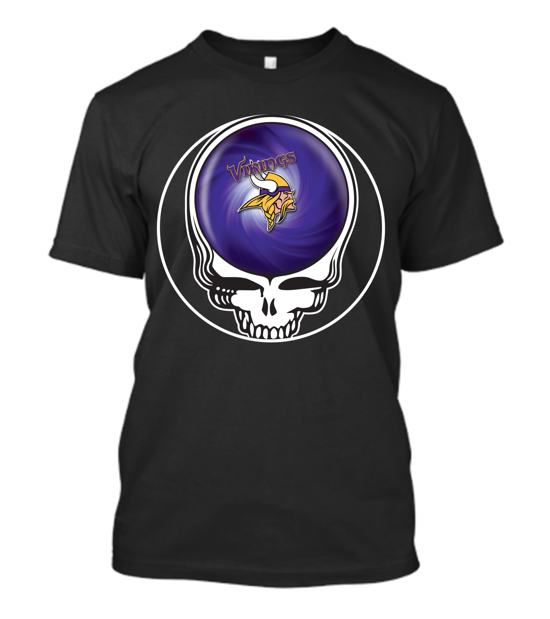 Minnesota Vikings Grateful Dead Skull Collaboration T-Shirt