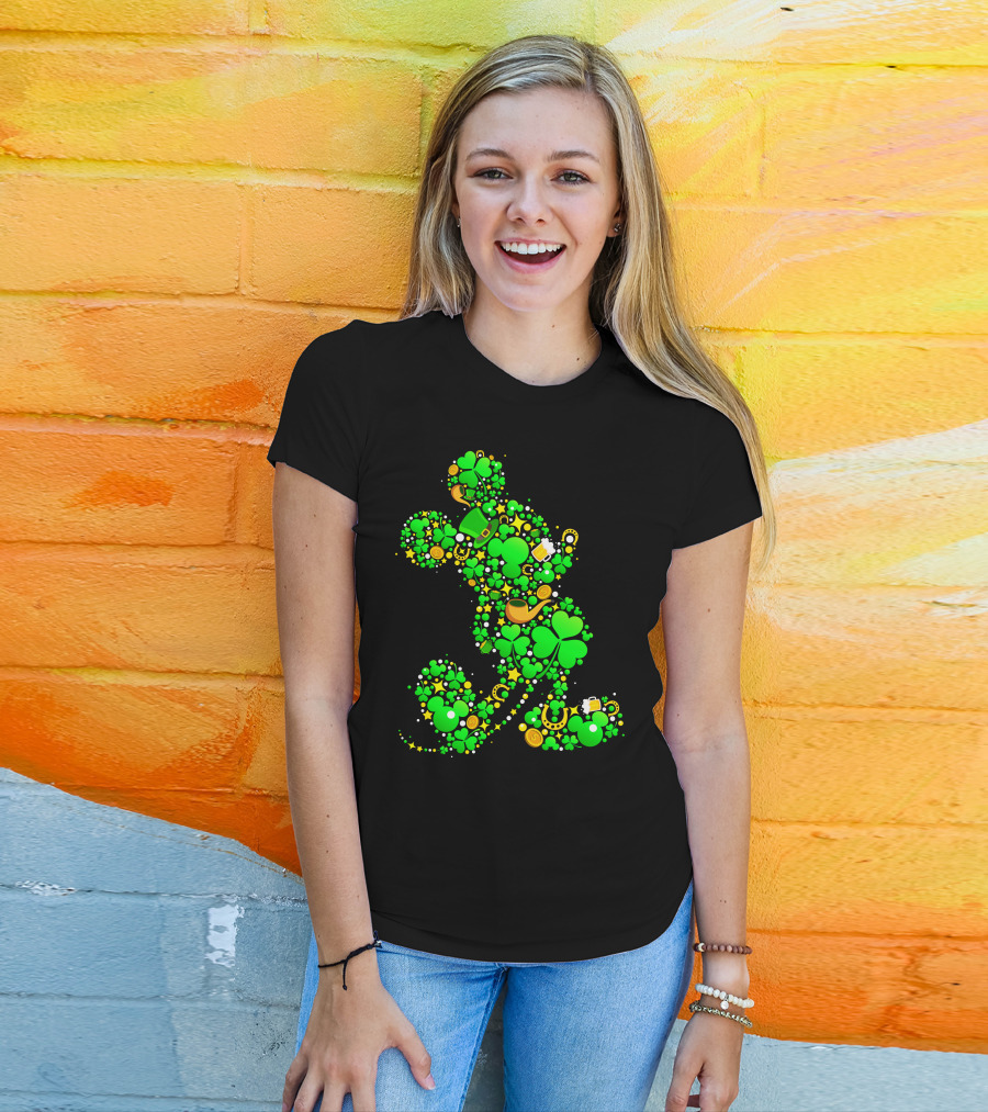 Mickey Mouse Shamrock Luck St. Patrick's Day 2019 T-Shirt