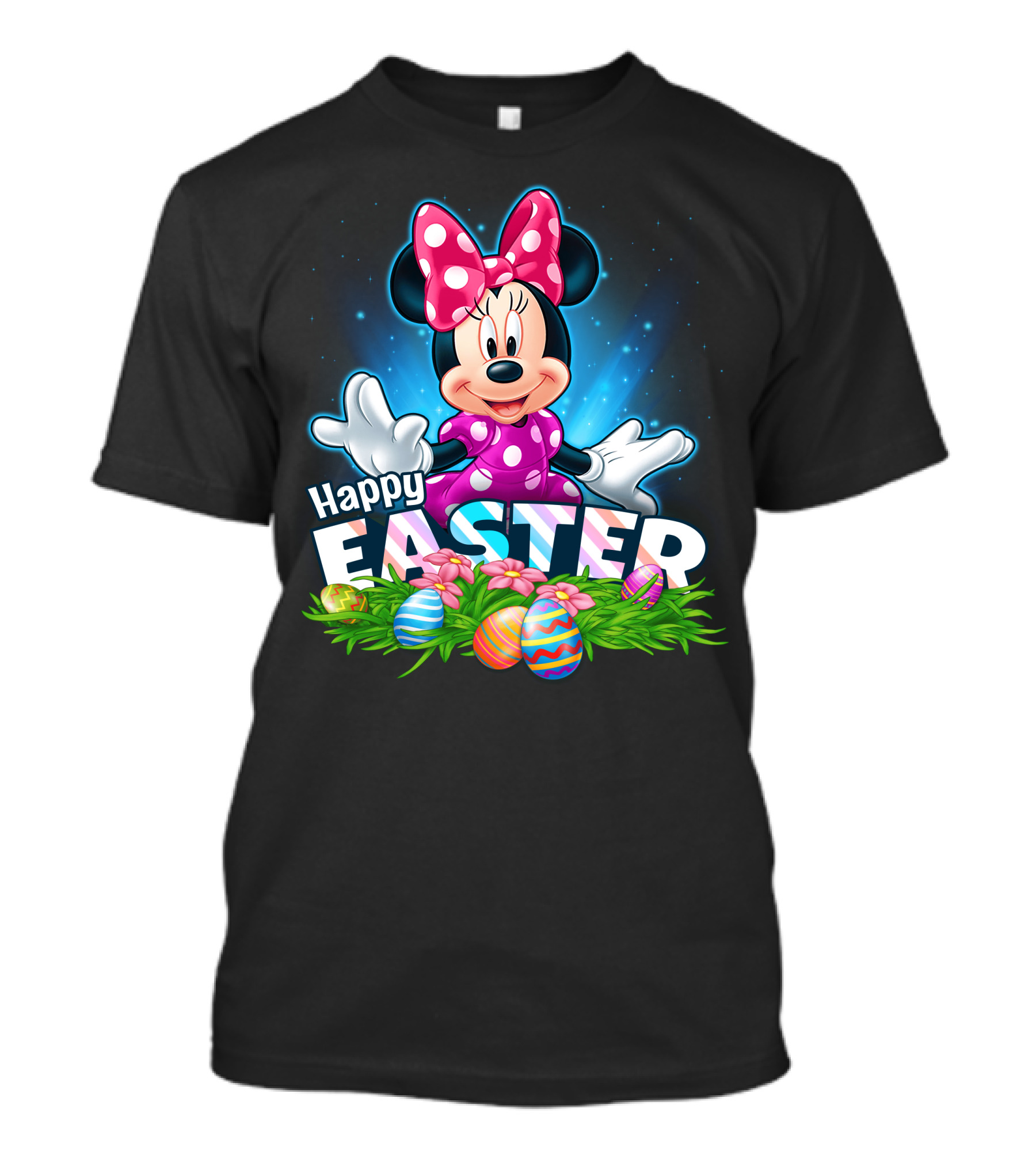Minnie Mouse Happy Easter Eggs And Flowers Celebration T-Shirt