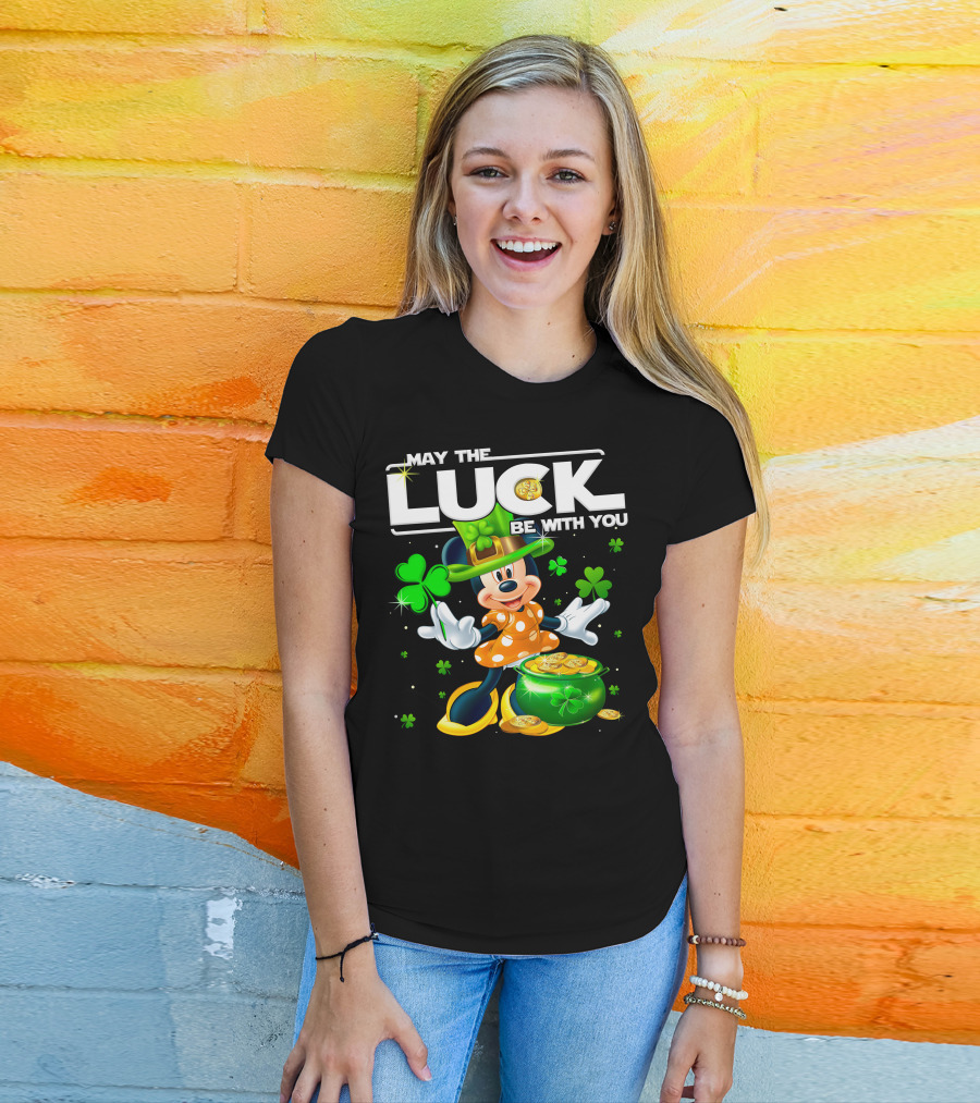 Minnie May The Luck Be With You Shamrock Hat And Pot Of Gold T-Shirt