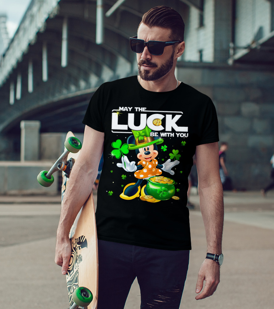 Minnie May The Luck Be With You Shamrock Hat And Pot Of Gold T-Shirt