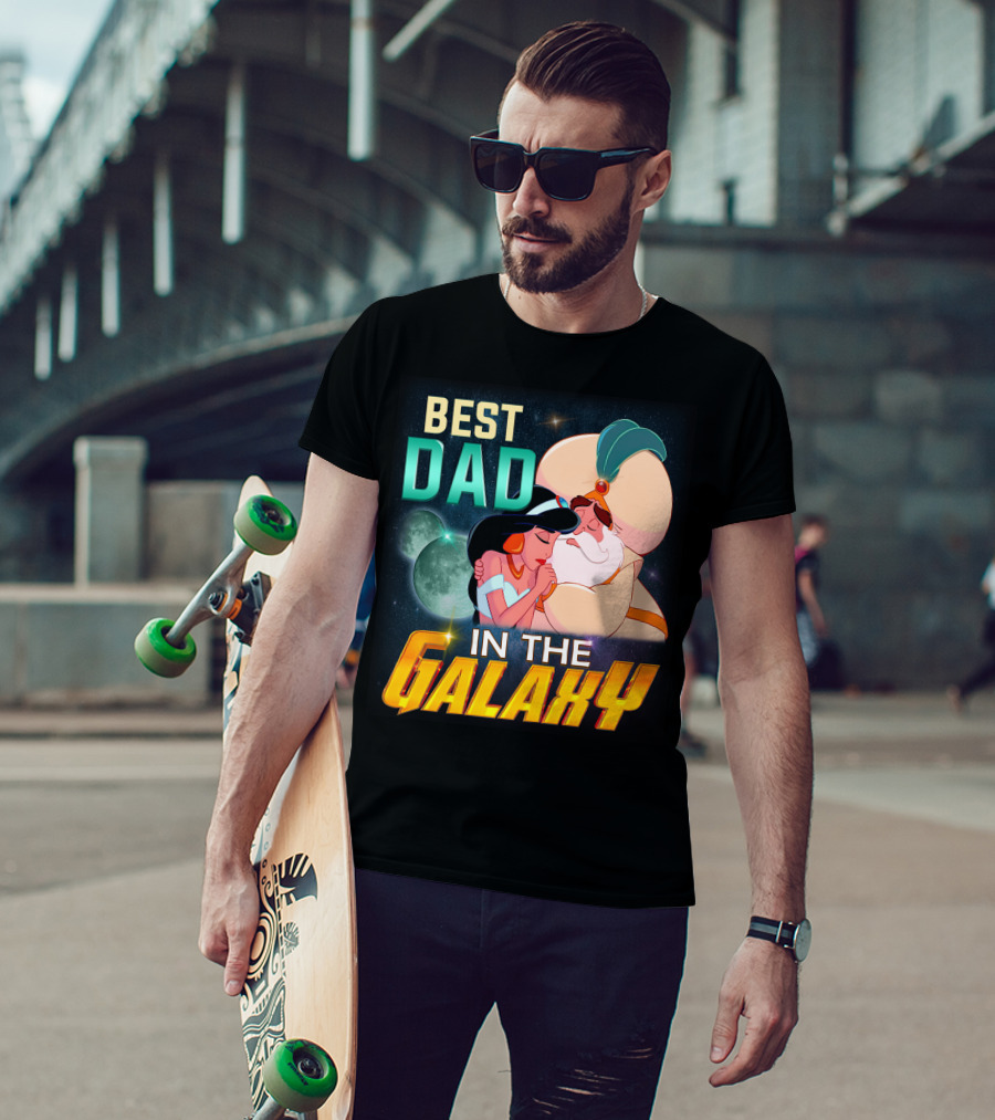 Best Dad In The Galaxy Jasmine And Her Father T-Shirt