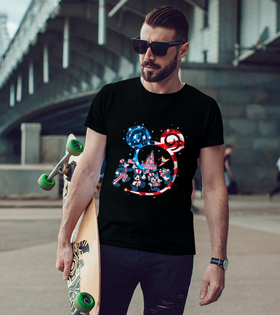 Mickey And Friends Patriotic Independence Day Celebration Disney Us 2 T-Shirt
