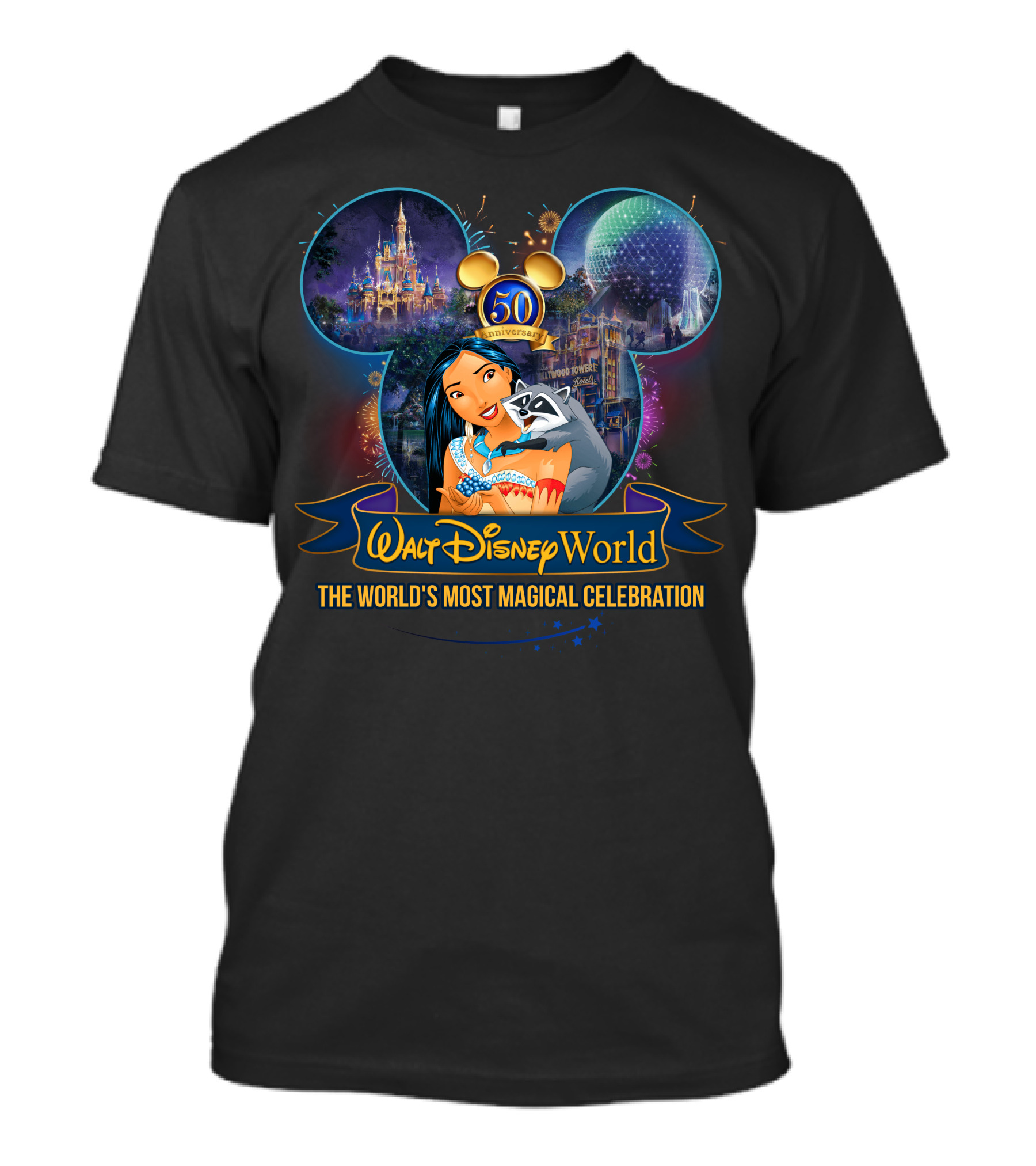 Walt Disney World 50th Anniversary Pocahontas The World's Most Magical T-Shirt