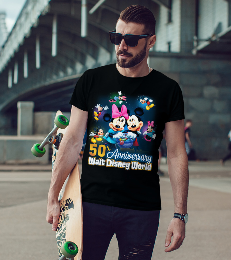 50th Anniversary Walt Disney World Mikey And Minnie T-Shirt