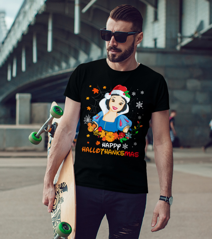 Happy Hallothanksmas Snow White Holiday Fusion T-Shirt