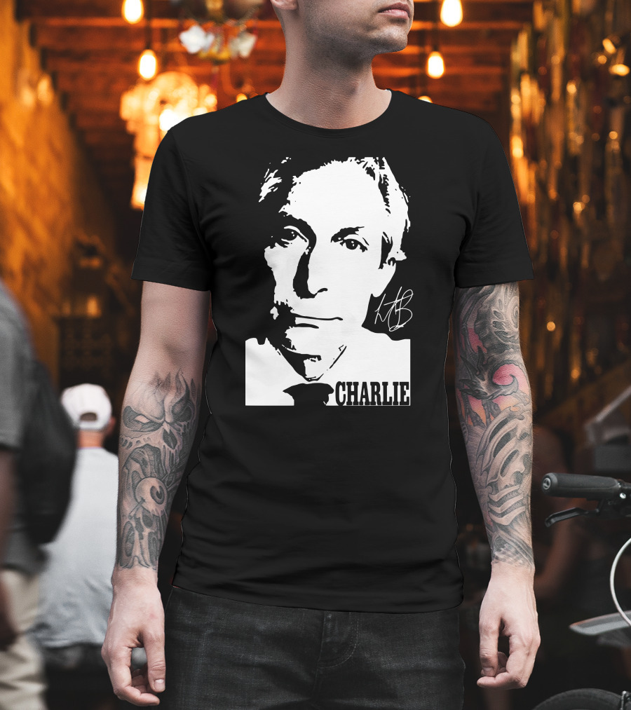 Charlie Thanks For Mermories Black And White T-Shirt