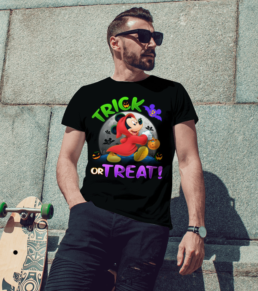 Trick Or Treat Mickey Mouse Halloween Night T-Shirt