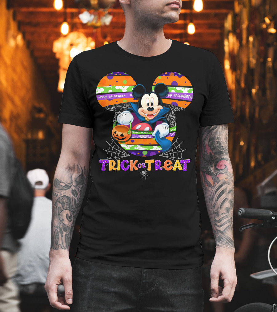 Mickey Trick Or Treat Happy Halloween T-Shirt