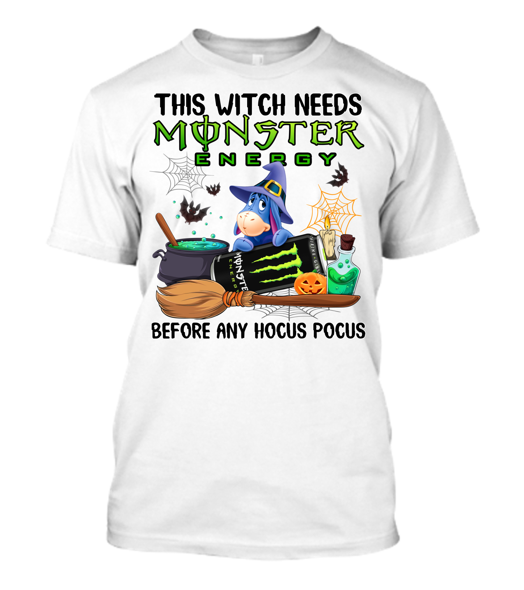 This Witch Needs Monster Energy Before Any Hocus Pocus Eeyore Halloween T-Shirt