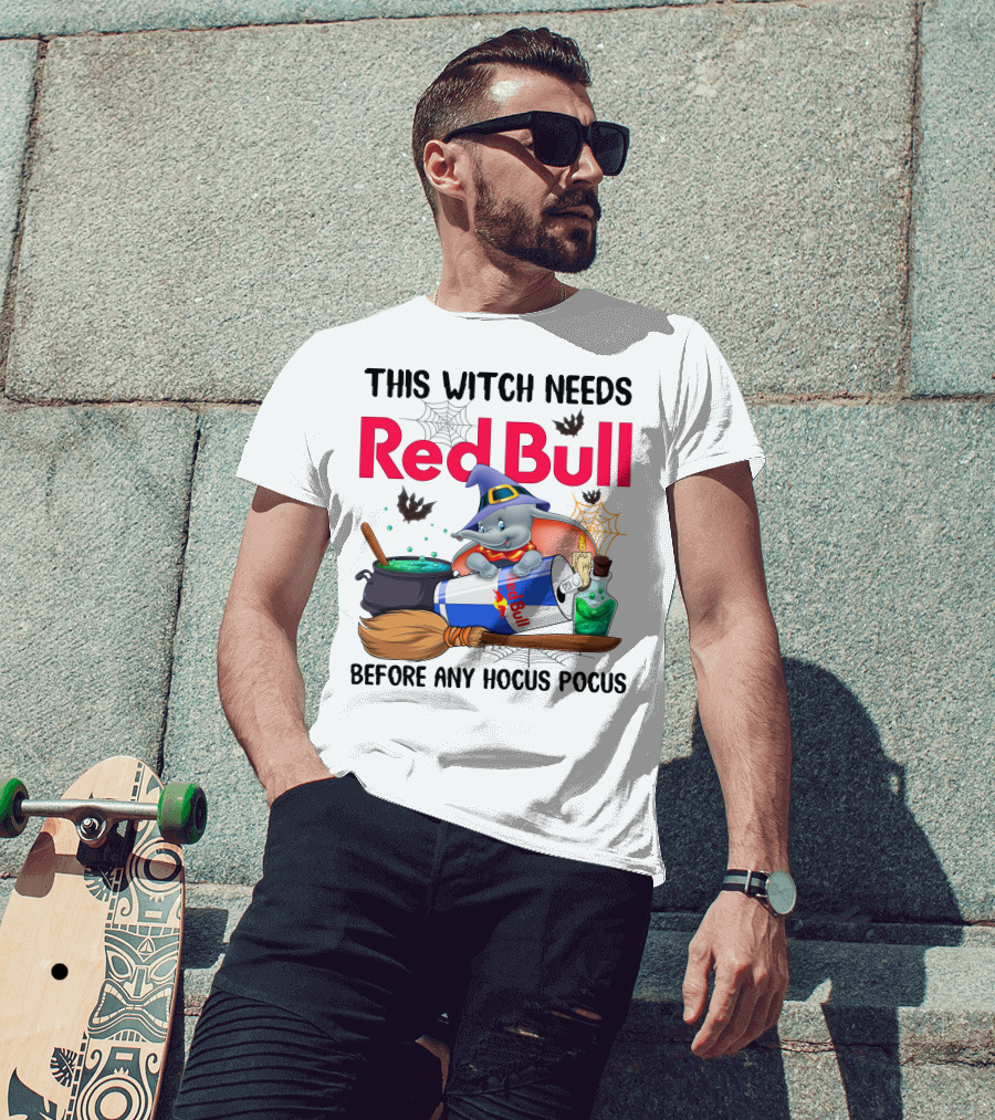 This Witch Needs Red Bull Before Any Hocus Pocus Dumbo T-Shirt